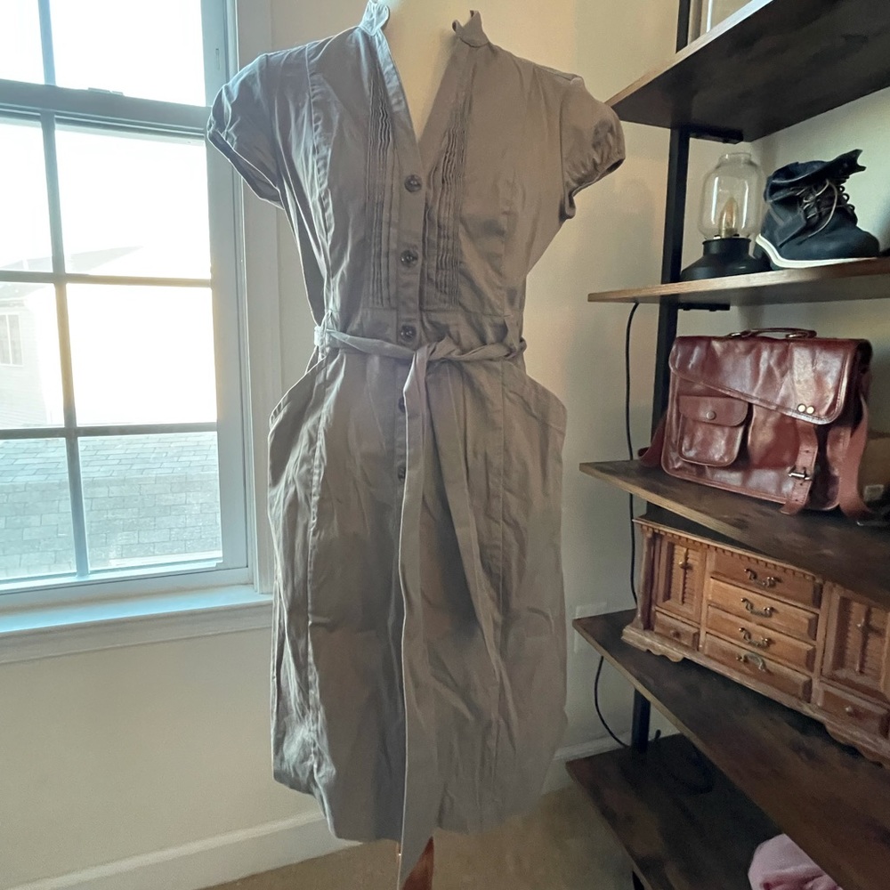 H&M Safari Style Beige Dress Women’s size 12